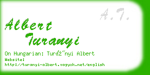 albert turanyi business card